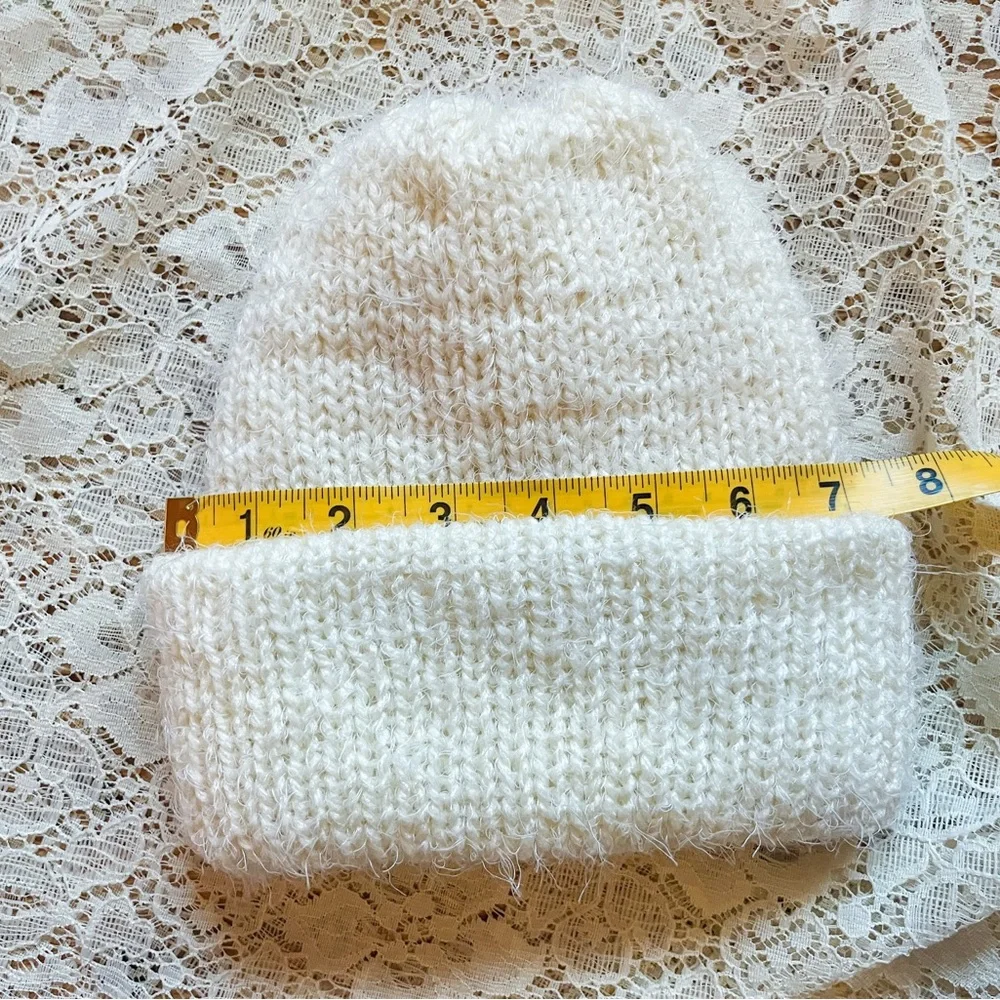 Cozy Fuzzy Hand Knit Knitted Beanie